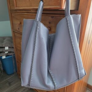 The Sak Light Blue Leather Tote